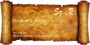 Szabari Rita névjegykártya